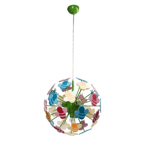 Suspension boule abeille multicolore