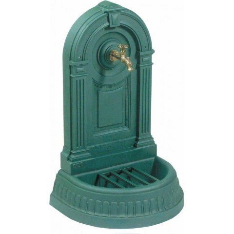 Fontaine murale de jardin empire vert antique