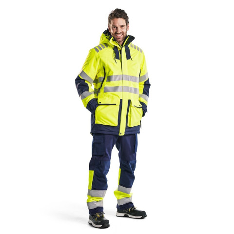 Parka haute-visibilité Evolution Jaune-Fluo/Marine 44691921 - Taille au choix