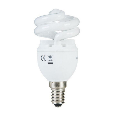 Lampe spirale t2 e14 12w 830 blanc chaud 3000k ge lighting