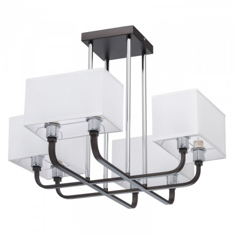 Suspension noire megapolis 8 ampoules 45 cm
