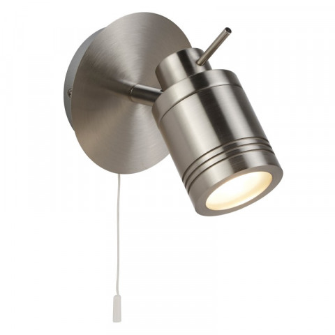 Applique samson, argent satiné, 1 ampoule