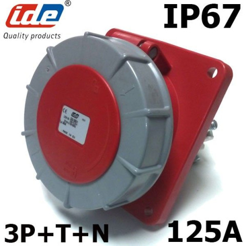 Socle de tableau hypra 125a tétrapolaire 380v à 415v ip67 sans contact pilote 3p+n+t ip67