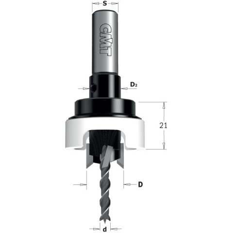 MECHE AVEC FRAISOIR HW 90° Z2+2 S=10X25 D=4/14 DR 515.414.11A