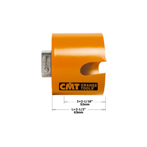 Scie cloche pour  bois / plastique h=52 d=52 (2-3/64") z3 dx *meche de elargessiment non comprise*