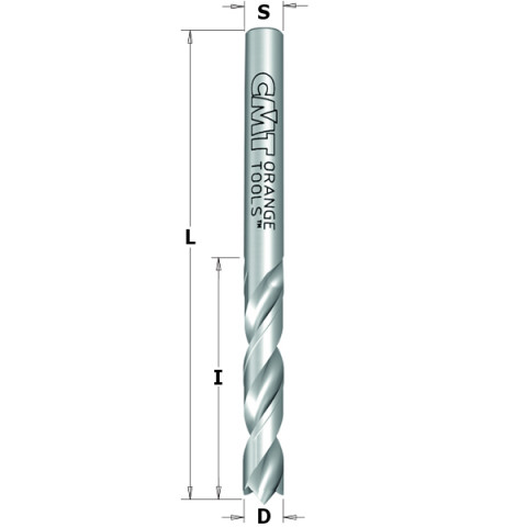Mèche hmw à percer affûtage avec inciseurs négatifs d=4x27x55  ga 363.040.22