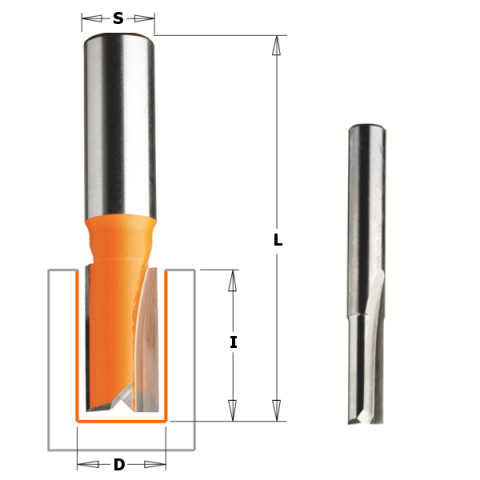 HM-FRAISE A RAINER D=8X20X51 Z=2 S=1/4' DR. 811.080.11