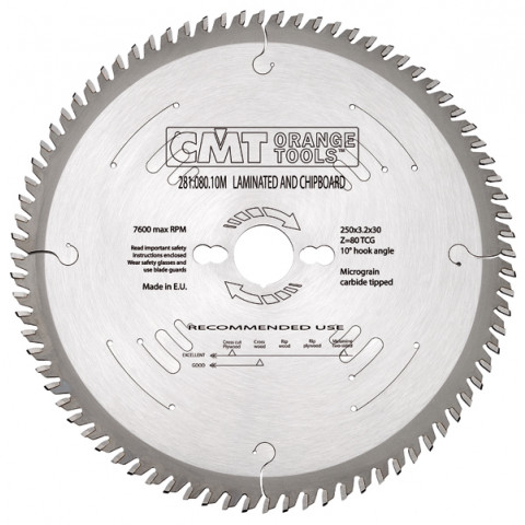LAME CIRCULAIRE HW AVEC DENTE TRAPÉZO?DALE   160X2.2/1.6X20+2 Z40 10° TCG 281.160.40H2