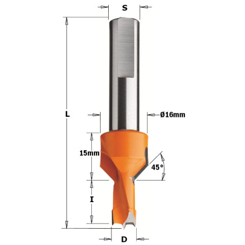 Mèche à perçer hm avec fraisoir d=10x13x70  s=10x40  ga 377.103.12
