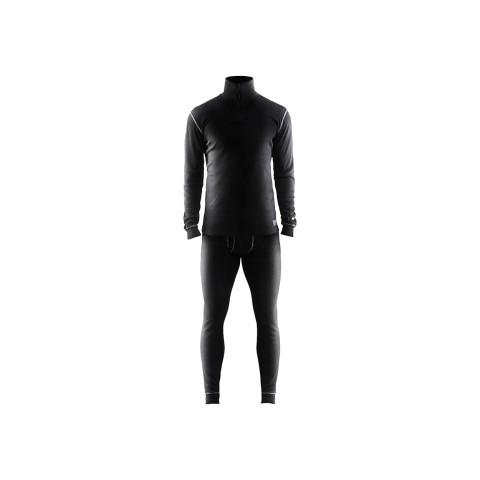 Haut de sous-vêtements col camionneur retardant flamme Noir 48981725 - Taille au choix