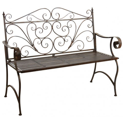 Banc pliant en métal vieilli