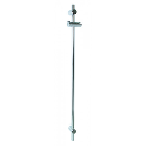 Barre de douche en inox 1100 mm avec support douchette en palstique réglable en hauteur