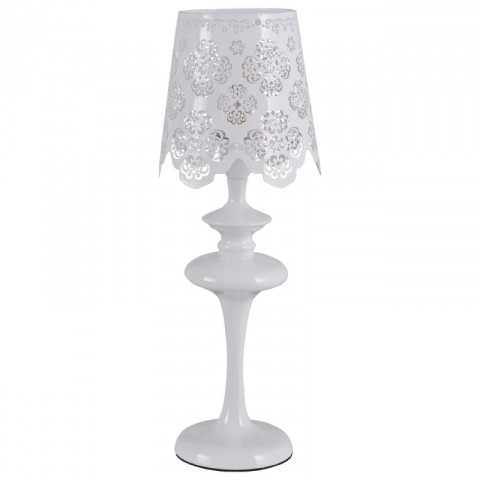 Lampe de table blanche elegance 1 ampoule 42 cm