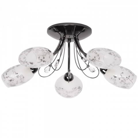 Plafonnier gris megapolis 5 ampoules 25 cm