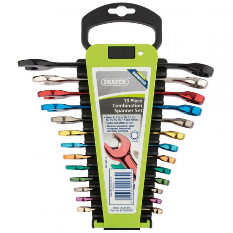 Draper tools jeu de clés mixtes métriques 13 pcs multicolore 15395