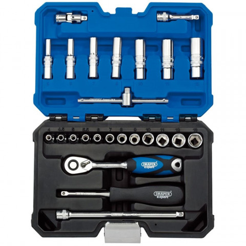 Draper tools jeu de douilles métriques 25 pcs 1/4" 16443