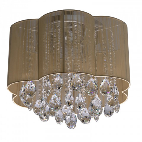 Plafonnier chromé elegance 6 ampoules 38 cm