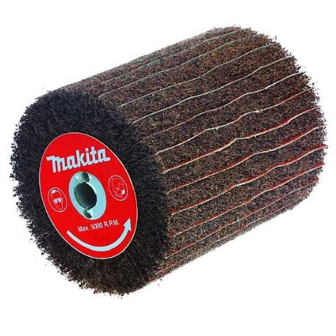 Brosse texture abrasive et lamelles papier abrasif grain : 80 makita