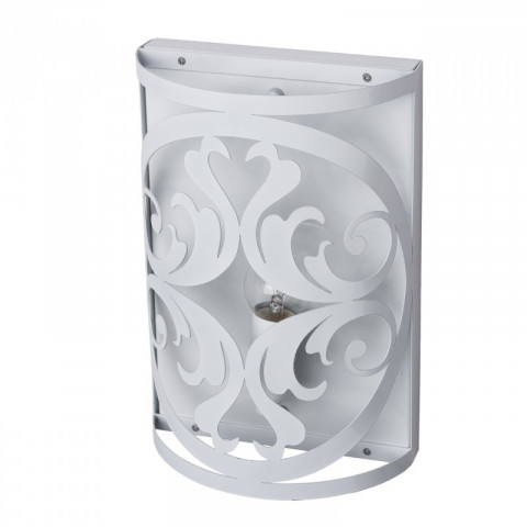 Applique murale blanche country 1 ampoule 9 cm