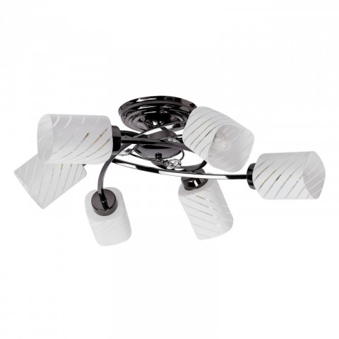 Plafonnier gris megapolis 6 ampoules 25 cm