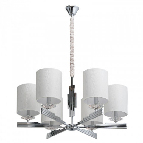 Suspension chromée megapolis 6 ampoules 146 cm