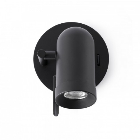 Aplique murale noire orleans 1 ampoule