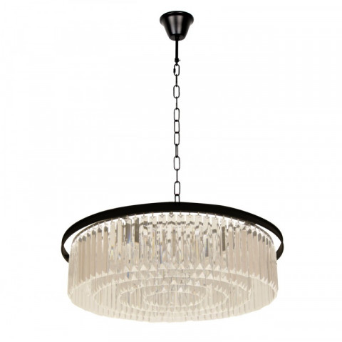 Suspension noire loft 10 ampoules 89 cm