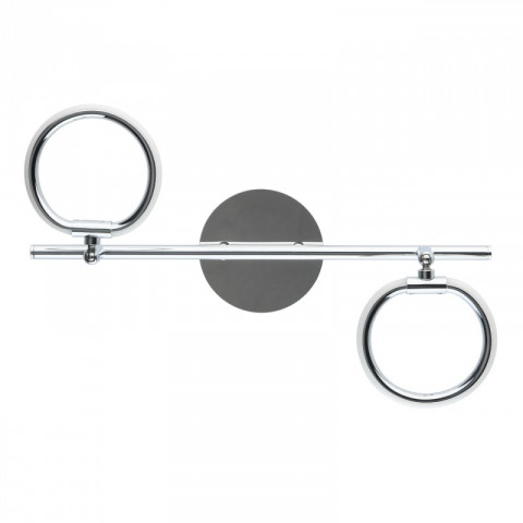Spot chromé techno 2 ampoules 21 cm