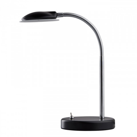 Lampe de table noire techno 1 ampoule 40 cm