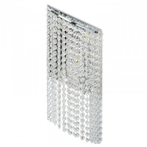 Applique murale chromée crystal 5 ampoules 13 cm