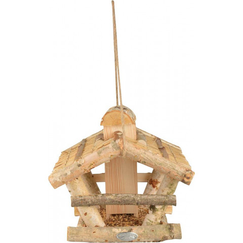 Mangeoire en bois avec silo