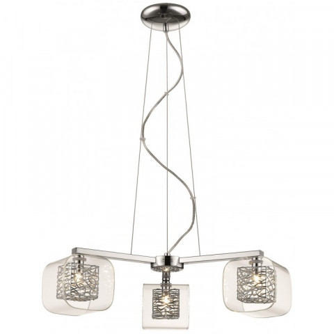 Suspension chrome nottingham 3 lumières