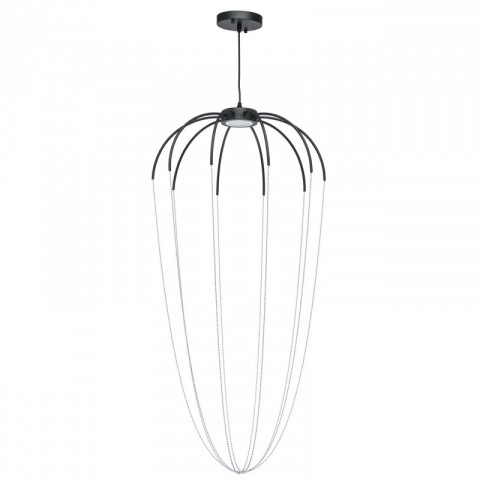 Suspension noire industrial   230 cm