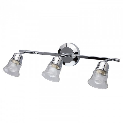 Spot chromé techno 3 ampoules 25 cm