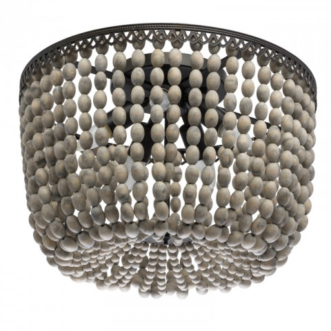 Plafonnier beige loft 5 ampoules 34 cm