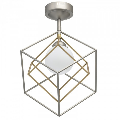 Suspension argentée neoclassic   56 cm