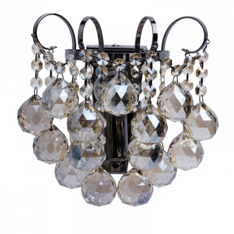 Applique murale grise crystal 1 ampoule 15 cm