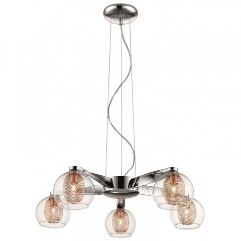 Suspension cuivre liverpool 5 lumières