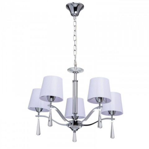 Suspension chromée megapolis 5 ampoules 85 cm