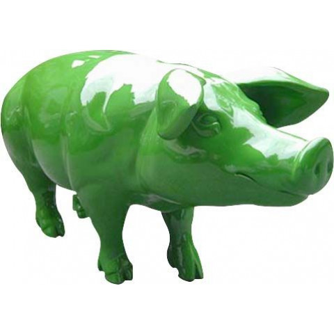 Cochon coloré design en résine - Couleur au choix