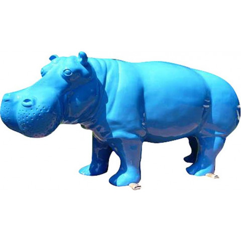 Hippopotame design en résine 173 cm - Couleur au choix