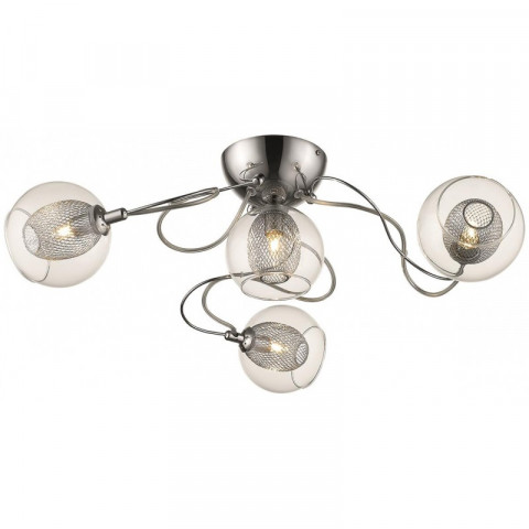 Plafonnier chrome liverpool 4 lumières