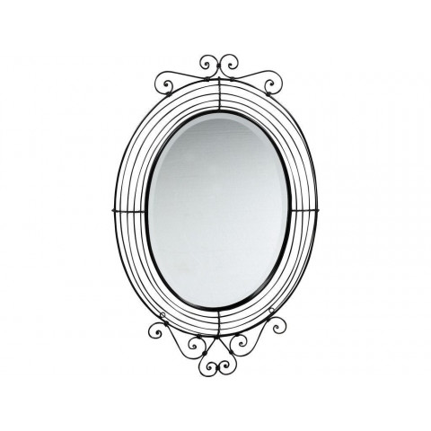 Miroir ovale en métal
