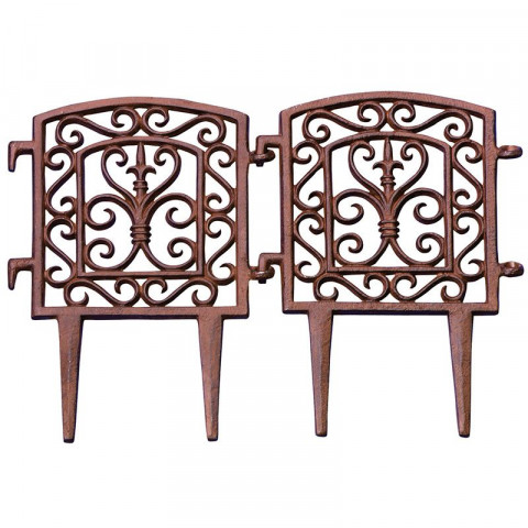 Bordure à assembler en fonte (lot de 2)