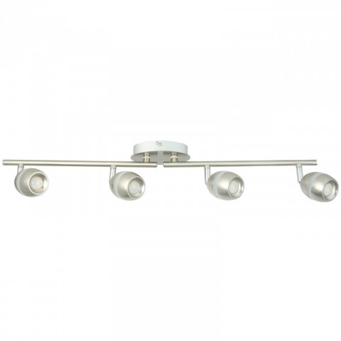 Spot argenté techno 4 ampoules 17 cm