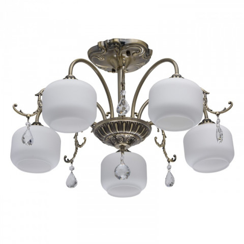 Plafonnier laiton classic 5 ampoules 37 cm