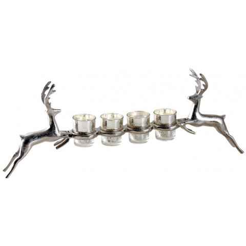 Photophore cerfs avec 4 bougies vanille