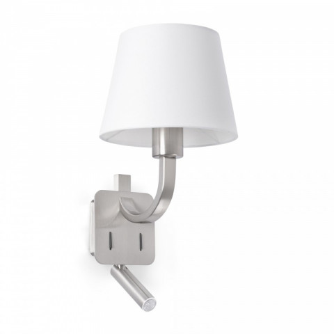 applique murale nickel mat essential 1 ampoule