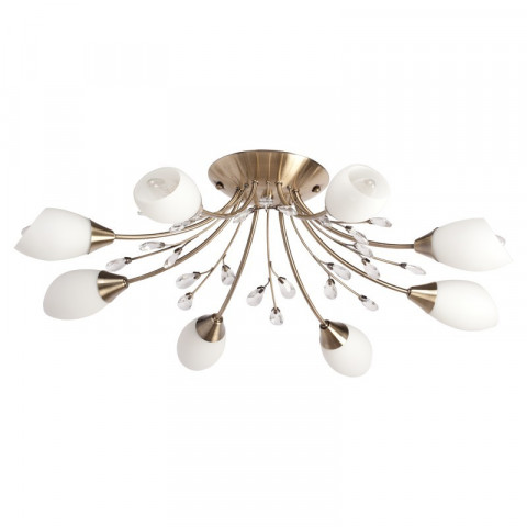 Plafonnier laiton megapolis 8 ampoules 22 cm