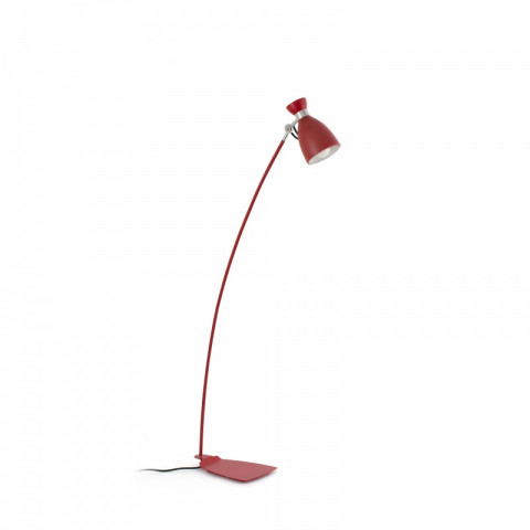 Lampadaire rouge retro 1 ampoule